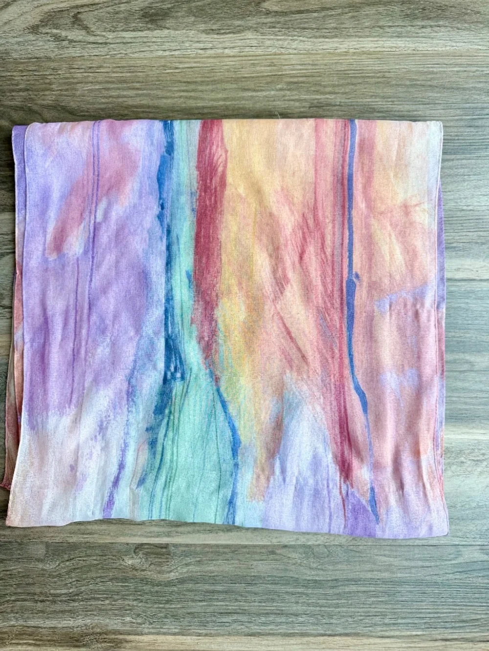 Pastel Pink Lavender Watercolor Abstract Scarf Lightweight Wrap